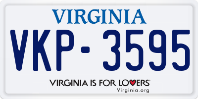 VA license plate VKP3595