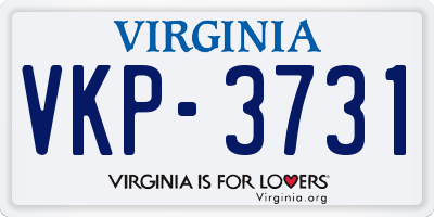 VA license plate VKP3731