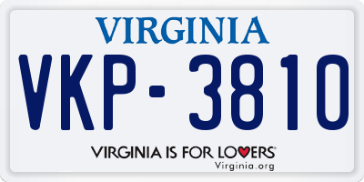 VA license plate VKP3810