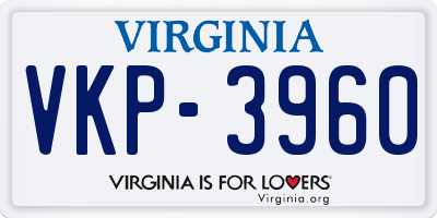 VA license plate VKP3960