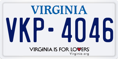 VA license plate VKP4046
