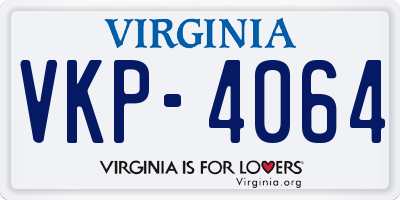 VA license plate VKP4064