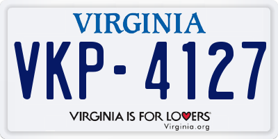 VA license plate VKP4127