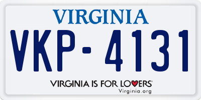 VA license plate VKP4131
