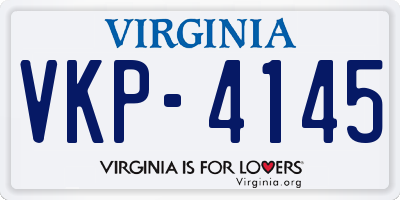 VA license plate VKP4145