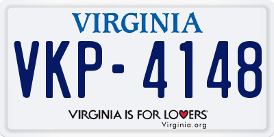 VA license plate VKP4148