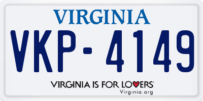 VA license plate VKP4149