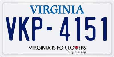 VA license plate VKP4151