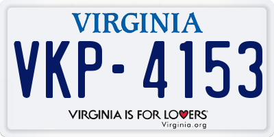 VA license plate VKP4153