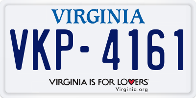 VA license plate VKP4161