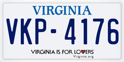 VA license plate VKP4176