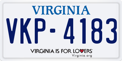 VA license plate VKP4183
