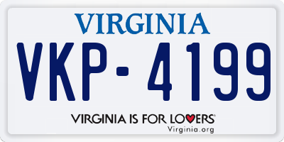 VA license plate VKP4199