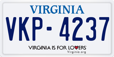 VA license plate VKP4237