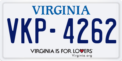 VA license plate VKP4262