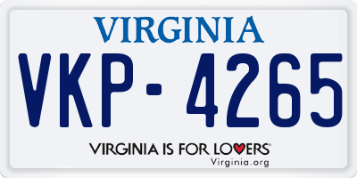 VA license plate VKP4265