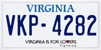 VA license plate VKP4282
