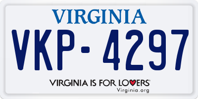 VA license plate VKP4297