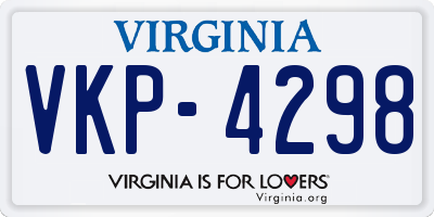 VA license plate VKP4298