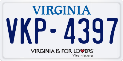 VA license plate VKP4397