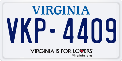VA license plate VKP4409