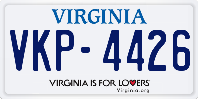 VA license plate VKP4426