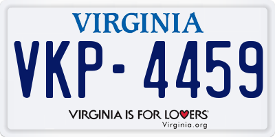 VA license plate VKP4459