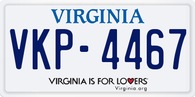 VA license plate VKP4467