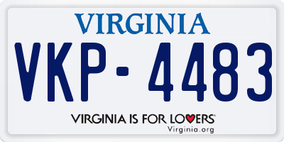 VA license plate VKP4483