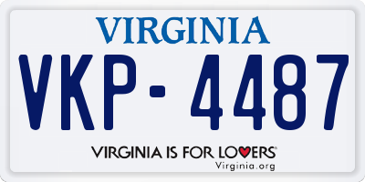 VA license plate VKP4487