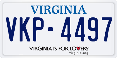 VA license plate VKP4497