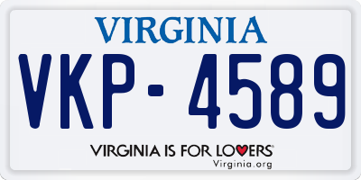 VA license plate VKP4589