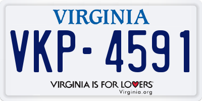 VA license plate VKP4591
