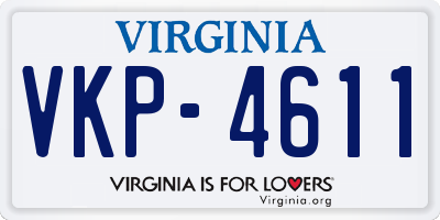 VA license plate VKP4611