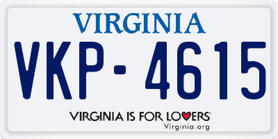 VA license plate VKP4615