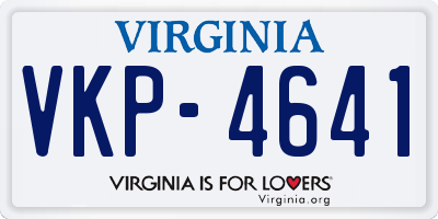 VA license plate VKP4641
