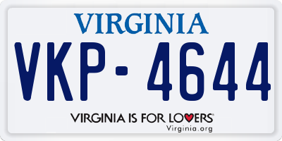 VA license plate VKP4644