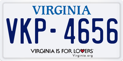 VA license plate VKP4656