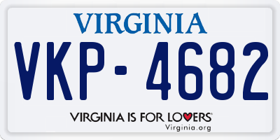 VA license plate VKP4682