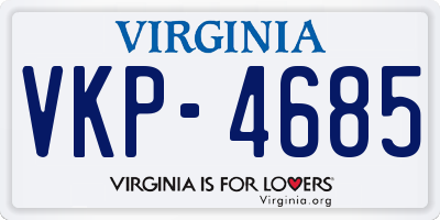 VA license plate VKP4685