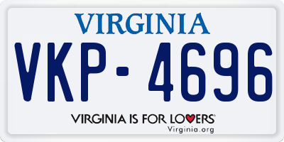 VA license plate VKP4696