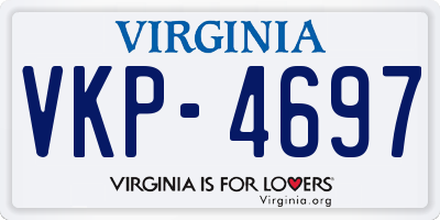 VA license plate VKP4697
