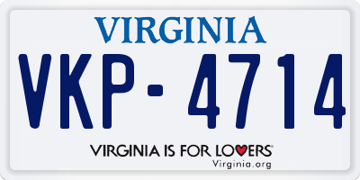 VA license plate VKP4714