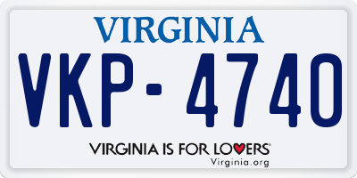 VA license plate VKP4740