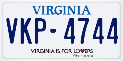 VA license plate VKP4744