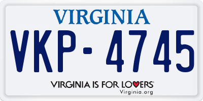 VA license plate VKP4745