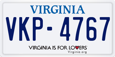 VA license plate VKP4767