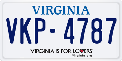 VA license plate VKP4787