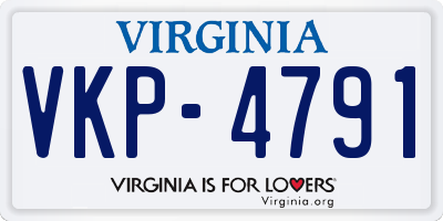 VA license plate VKP4791