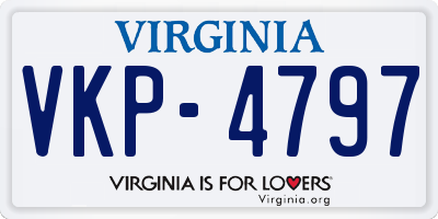 VA license plate VKP4797